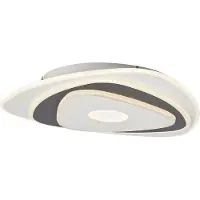 QAZQA Plafonnier design blanc avec forme organique gris foncé avec LED dimmable - Taylor