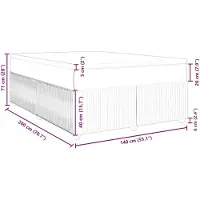 vidaXL Lit boxspring avec matelas Taupe 140x200 cm Tissu