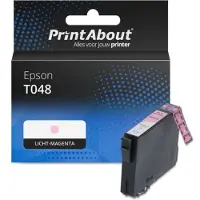PrintAbout Cartouche compatible pour Epson T0486 (C13T048640) - Magenta clair
