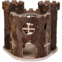 Trixie Matti Natural Wood Play Castle 7x4x5.9 In