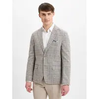 Nils Sundström Veste de costume taupe / blanc