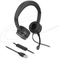 DeLOCK - Headset - On-Ear - kabelgebunden - USB-A - Schwarz (27180)