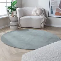 NATURL. Tapis rond lavable - Vivid Vert | Ø 240 cm | Rond | Pile courte