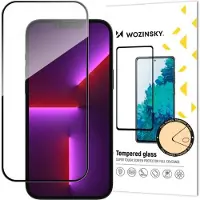 Wozinsky Full Screen Tempered Glass with Frame Case Friendly Full Glue iPhone 15 Pro - Black