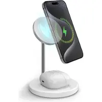 SBS Station de recharge sans fil Qi2 2‑en‑1 pour smartphones