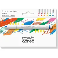 Copic Acrea Paint Marker Lot de 6 Vivid Colours