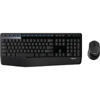 Logitech Wireless Combo MK345 - Ensemble clavier et souris - sans fil - 2.4 GHz - français - noir, bleu
