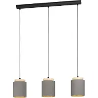 Eglo Suspension Albariza noir 3 flammes