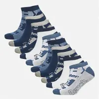 Bench lot de 10 paires de protège-chaussettes de sport Mosia homme, couleurs assorties