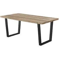 Rousseau Table décorative Armin 180cm en manguier avec pieds en métal - H75 x L180 x P90 cm