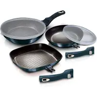 Berlinger Haus lot de 3 poeles en granit Metallic Line BH7049