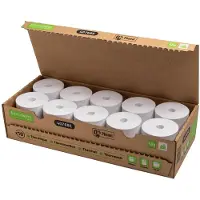 Exacompta Rouleau thermique 40768E, pour caisses enregistreuses &amp; balances, 48 g/m², L 76 m x l 80 mm, papier FSC, blanc, 10 rouleaux