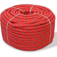 vidaXL Corde de bateau Polypropylène 10 mm 250 m Rouge