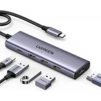 UGREEN 15596 laptop dock/port replicator Wired USB 3.2 Gen 1 (3.1 Gen 1) Type-A + Type-C Aluminium