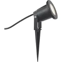 QAZQA Spot de jardin moderne noir avec LED inclus Réglable avec cordon et prise 250cm IP65 - Basic