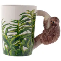 Puckator Faultier geformter Henkel Tasse aus Dolomit-Keramik