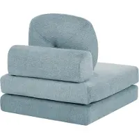 Beliani Canapé-Lit Simple En Tissu Bleu Clair Olden