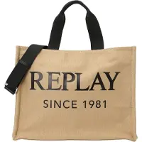 Replay sac à épaule sac shopper Shoulder Bag Canvas - Beige