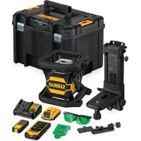 DeWalt DCE080D1GS-QW Kit Laser Rotatif 18 V Avec Récepteur Dans Un Coffret - Vert - 30 M - IP67