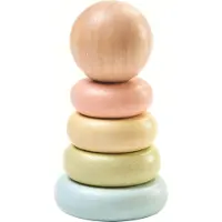 PlanToys Jouets en bois Mon premier anneau à empiler - Pastel