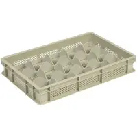 HorecaTraders Caisse en plastique beige | L60xL40xH10 cm | MAX. hauteur des verres 8cm | 4 tailles