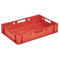 HorecaTraders Caisse à viande en plastique | 60cm x 40cm x 12,5cm | 2 formats