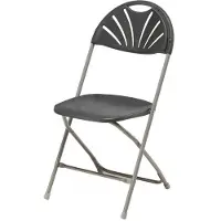 HorecaTraders Chaise pliante Globe | Polypropylène | Anthracite | 10 pièces