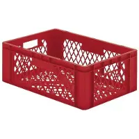 HorecaTraders Bacs empilables en plastique | 60 x 40 cm | 5 couleurs