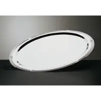 Aps Plat de service ovale en acier inoxydable