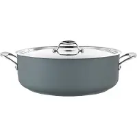 HorecaTraders Marmite | acier inoxydable | Ø24 cm | 3,9 L | Gris | Gaz, induction, céramique
