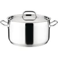 HorecaTraders Cocotte 5,5L | acier inoxydable | 18,6(h) x 24(Ø)cm