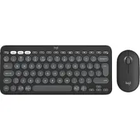 Logitech Pebble 2 Combo - Tastatur-und-Maus-Set - kabellos - Bluetooth LE - QWERTY - US International - Tonal Graphite (920-012239)