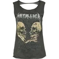 Metallica Top de - EMP Signature Collection - S - 3XL - pour Femme - gris foncé - Taille M