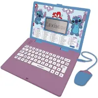 Lexibook Disney Stitch Educational Bilingual Laptop Toy Clair Enfants