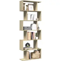 vidaXL Étagère séparatrice de pièce 6 niveaux chêne sonoma 70x24x193cm