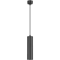 Braytron LED suspension moderne cylindrique en aluminium GU10 noir Lampe à suspendre cuisine comptoir Ø6X25cm