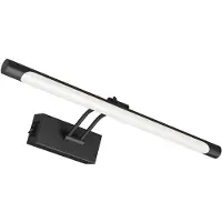 Braytron Lampe LED pour miroir 8 W, blanc chaud, blanc neutre, blanc froid, 3CCT, 700 lm, noir, boîtier en métal et PC, IP20