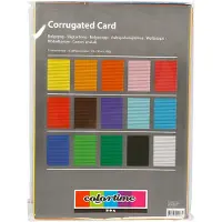 Creotime Carton strié Colour 80gr, 15 feuilles