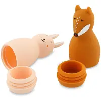 Trixie Jouets de bain animaux à écraser - Mme Lapin & M. Renard