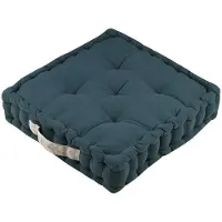 Stof Epais Coussin De Sol En Coton Uni Cobalt