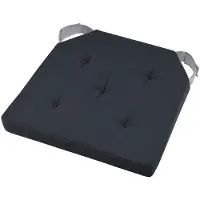 Stof Galettes de chaise Coussin de chaise gris anthracite en coton 38 x 38 cm femme - Gris - Unique