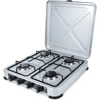 Promis Kg400s Portable Gas Hob 4 Burners Argenté