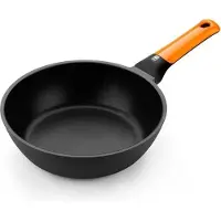 BRA Efficient Orange, Rond, Poêle universelle, Noir, Orange, Teflon Platinum Plus, Efficient Orange, Aluminium