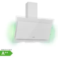 Klarstein Hotte aspirante , hotte, hotte avec filtre à charbon actif, hotte aspirante, filtre à graisse en aluminium, fonctionnement silencieux, 602 m³/h, 65 W, éclairage LED, 90 cm, blanche