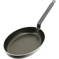 De Buyer - Poêle ovale antiadhésive CHOC en aluminium - 36 x 26 cm -, Argent
