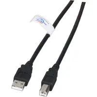 Efbe-Schott USB2.0 Anschlusskabel A-B, St.-St., 0.5m, schwarz, LSZH