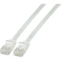 Efbe-Schott RJ45 Flachpatchkabel U/UTP, Cat.6A, PVC, 3m, weiß