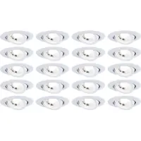 Paulmann LED à encastrer, set de 20, orientable