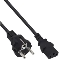InLine cordon d'alimentation (1.50 m), Câble d'alimentation, Noir