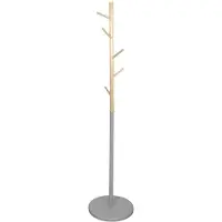 Home Deco Factory Porte manteau 180 cm en bois naturel et gris